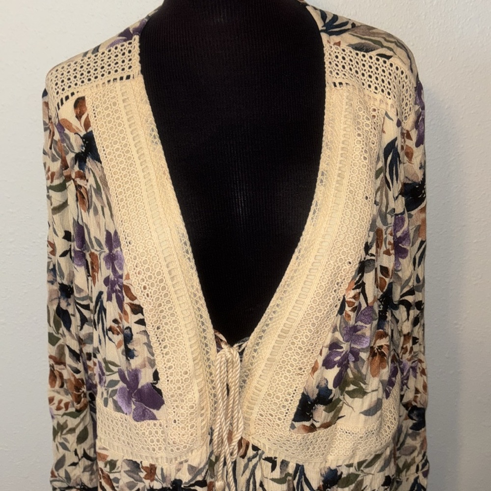 Torrid Crochet Front Floral Dress size 3X - Picture 2 of 11